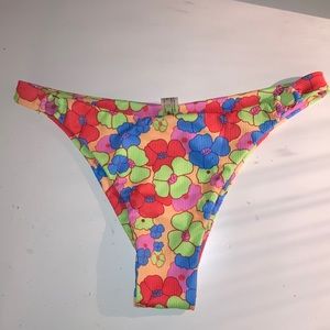 Y2K floral bathing suit bottoms